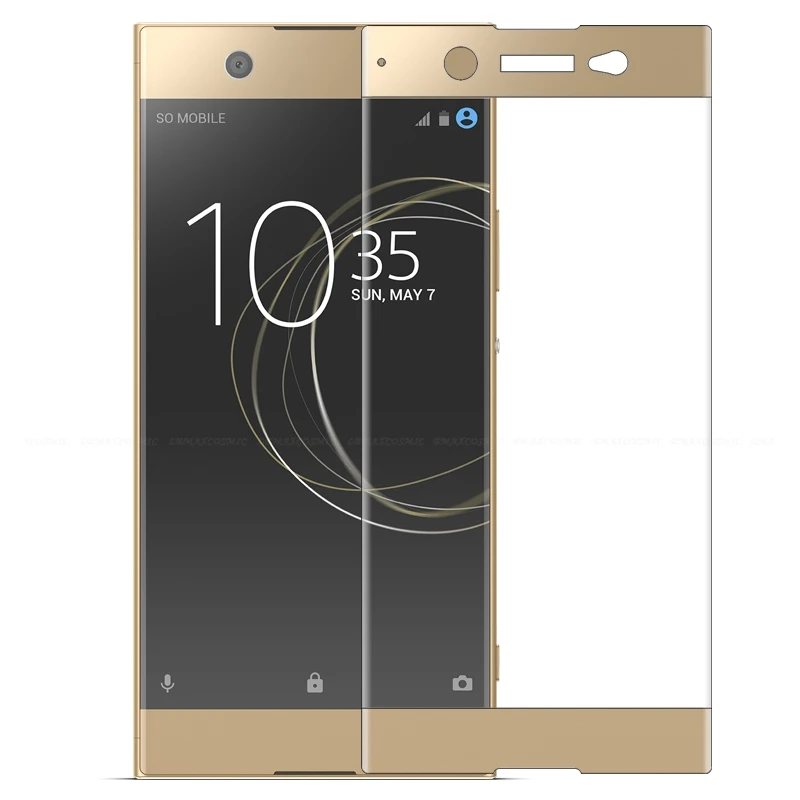 Gold 3D изогнутый протектор экрана из закаленного стекла для sony Xperia XZ3 XZ2 XZ1 XZ XZS X Compact XA XA1 XA2 1 5 8 10 Plus Premium Ultra - Цвет: Gold