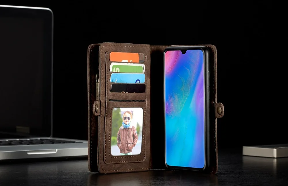 Кожаный бумажник на магните телефонные разъемы для карт чехол для huawei P20 P30 Pro P30lite mate 20 PRO Корпус молния Флип Стенд Защита задняя Сумка