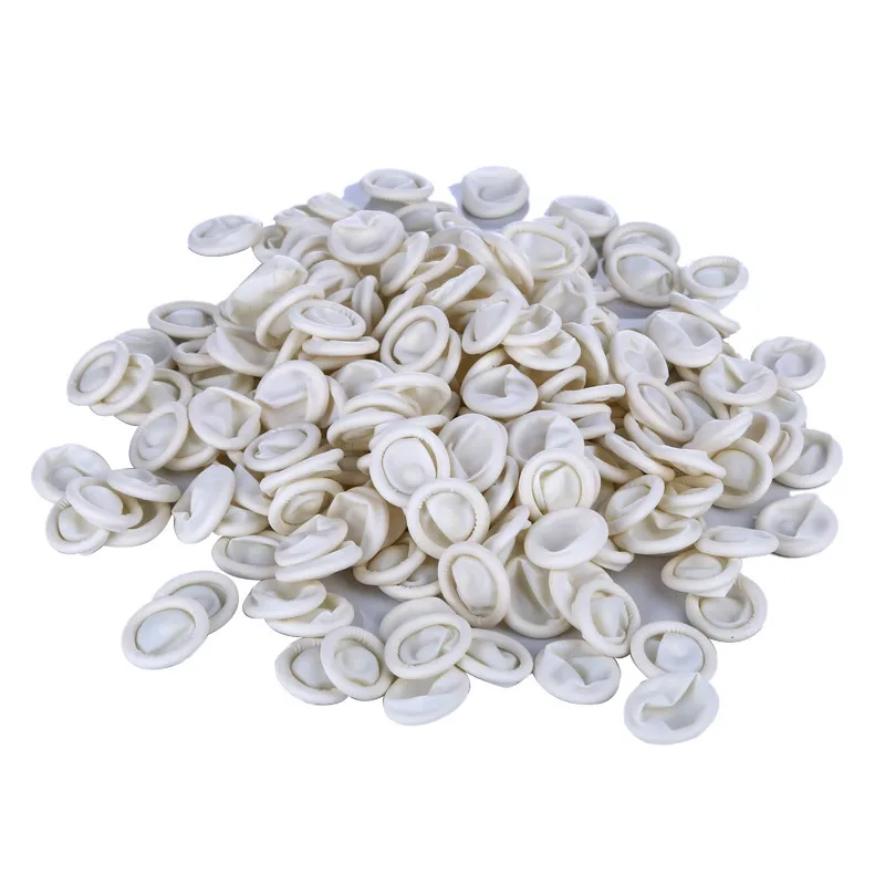 

100g Chemistry accessory School Latex Finger Cots Fingertips Cover Protect Rubber Glove Anti-Static Nail Art Dental