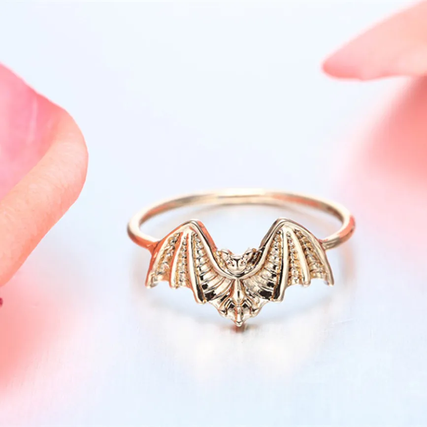 Женское кольцо с крыльями Cxwind уникальное круглое летучей мыши ювелирное изделие