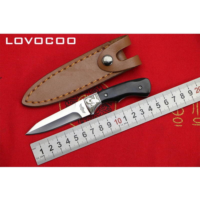 LOVOCOO Bone Soul 440C стальное лезвие каучуковая рукоятка Флиппер Складной нож Открытый