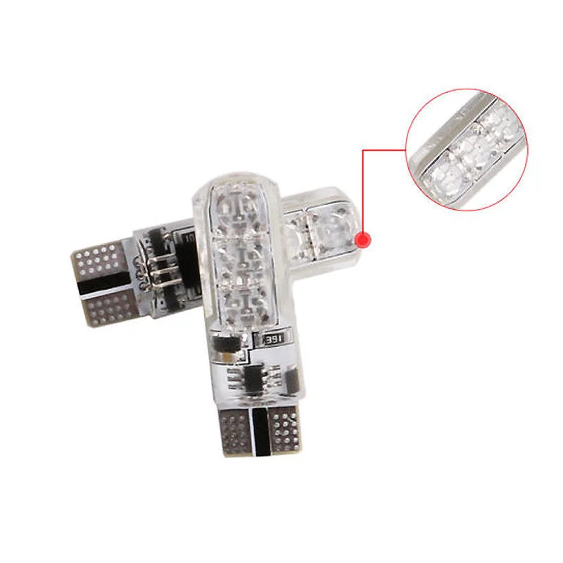 2 шт. T10 5050 6SMD RGB Автомобильный светодиодный светильник для номерного знака с