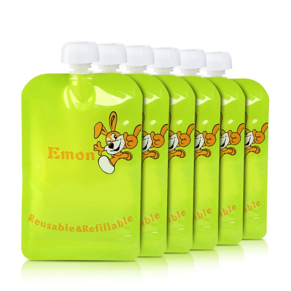 8 шт./лот многоразовые мешочки для еды с двойной молнией младенцев Легкая очистка