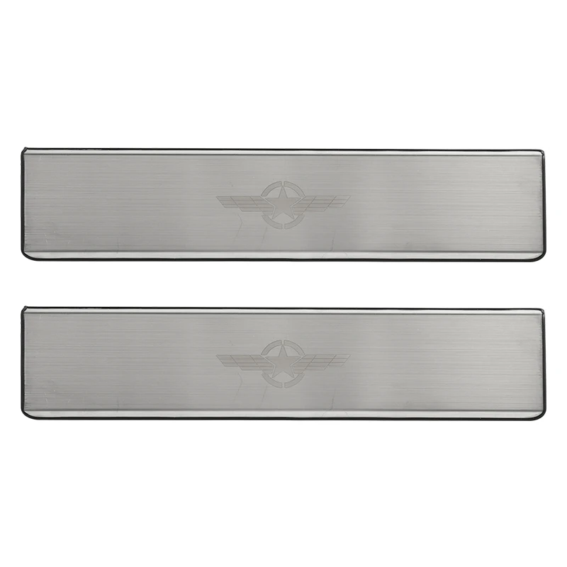 Silver BAWA Interior Mouldings for Jeep Renegade+ Seat Anti-kick Panel Trim Stickers Metal for Jeep Compass - Название цвета: Silver