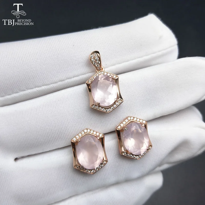 TBJ Регулируемая Свадебная подвеска серьги ювелирные украшения набор натуральный