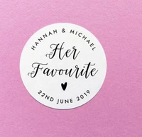 personalized her his favourite wedding gift stickers seals food favor labels birthday baby shower popcorn favors gift stickers