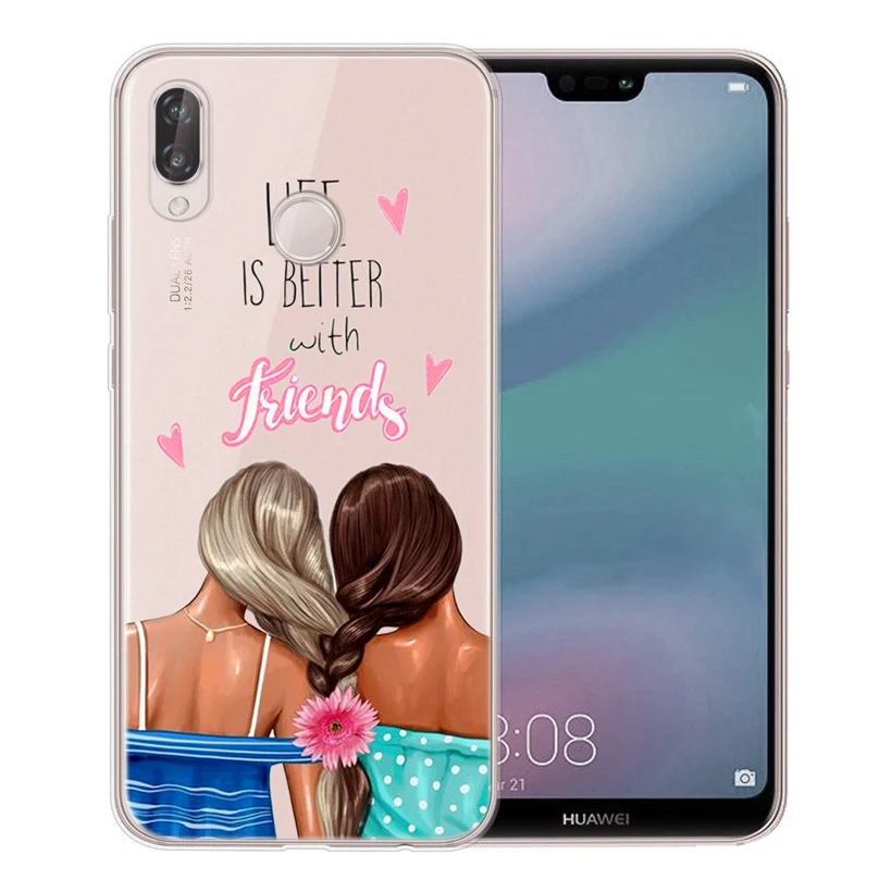 Чехол для Huawei Honor 7A 8A 8X 8C 9 10 Mate 20 P9 P10 lite/P8 Lite Y5 II Nova 3 Мягкая Краска волос маленьких