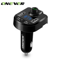 onever fm transmitter aux modulator bluetooth handsfree car kit car audio mp3 player with 3 1a quick charge dual usb car charger
