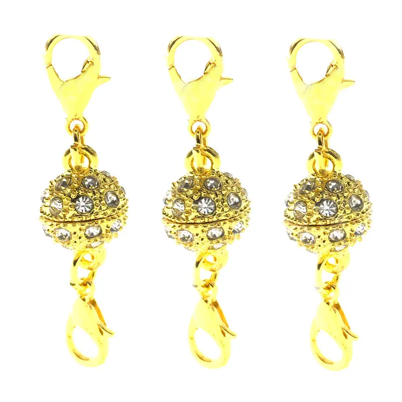 

Золотые стразы 2, пряжка-лобстер, магнитная пряжка, сделай сам, ожерелье, браслет, соединитель, ювелирные аксессуары