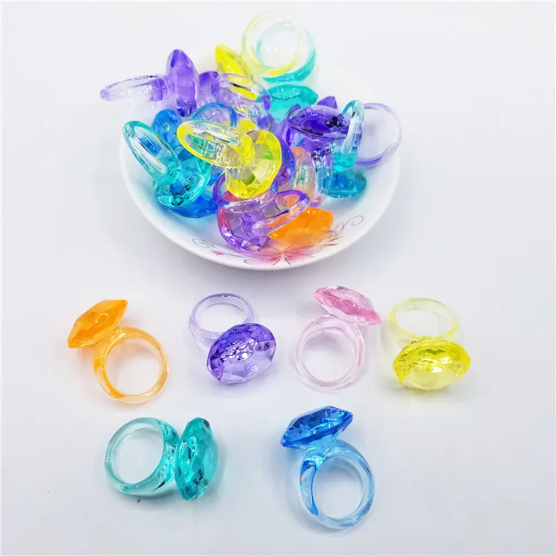Ring 37x24mm 10 шт. красочные акриловые раковины морской жизни смолы раковины мультфильм животных дома и ваза украшения морской аквариум аксессуары - Цвет: Ring 37x24mm