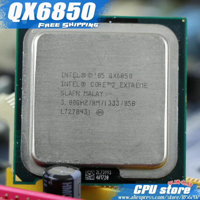 Intel Core2 Quad процессор QX6850 ЦП LGA775 Настольный LGA 775 100% работающий правильно настольный
