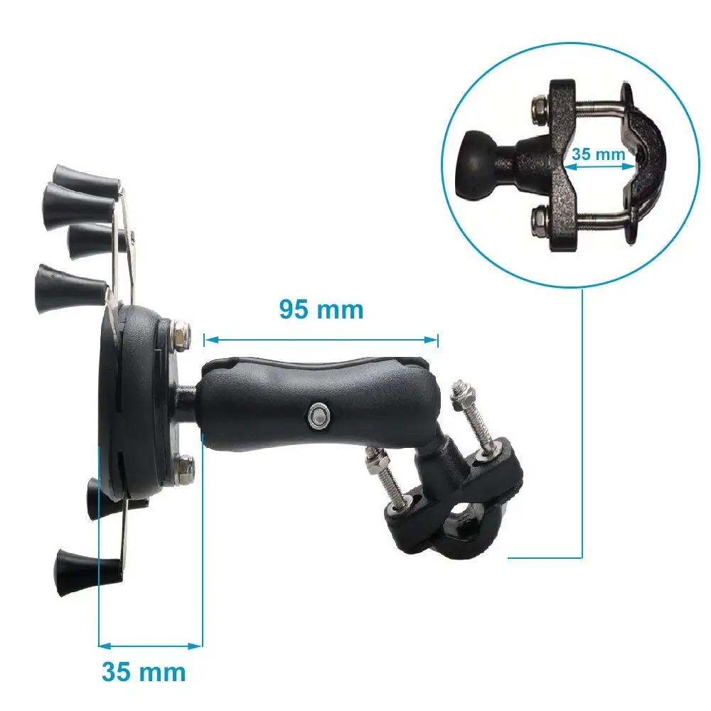 xmxczkj motorcycle cell phone holder anti shake universal cell phone holder bike holder for 3 5 6 5 inch cell phone and gps free global shipping