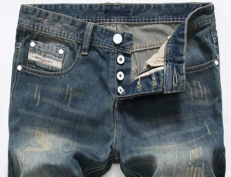 Мужские классические джинсовые Капри Hi Q синие прямые облегающие шорты мужские