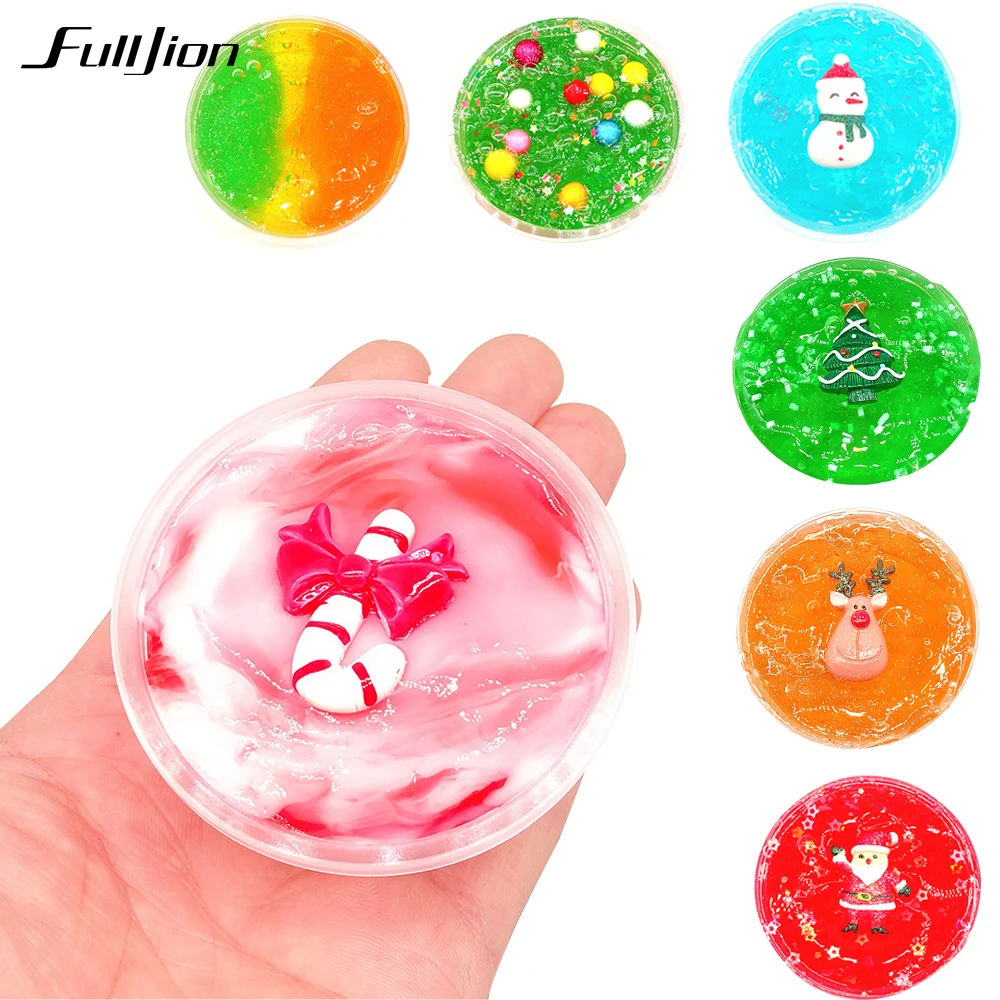 Fulljion Slime детская Рождественская игрушечная модельная глина полимерная пушистая