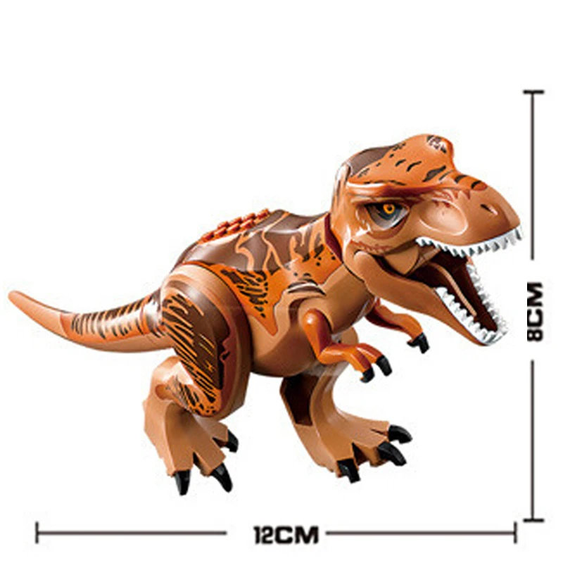 8 шт. Динозавры юрского периода строительные блоки фигурки T-Rex модель сборки мира