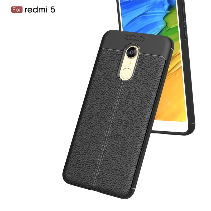 Мягкий кожаный чехол из ТПУ для Xiaomi Redmi 5 5A S2 противоударный силиконовый задняя