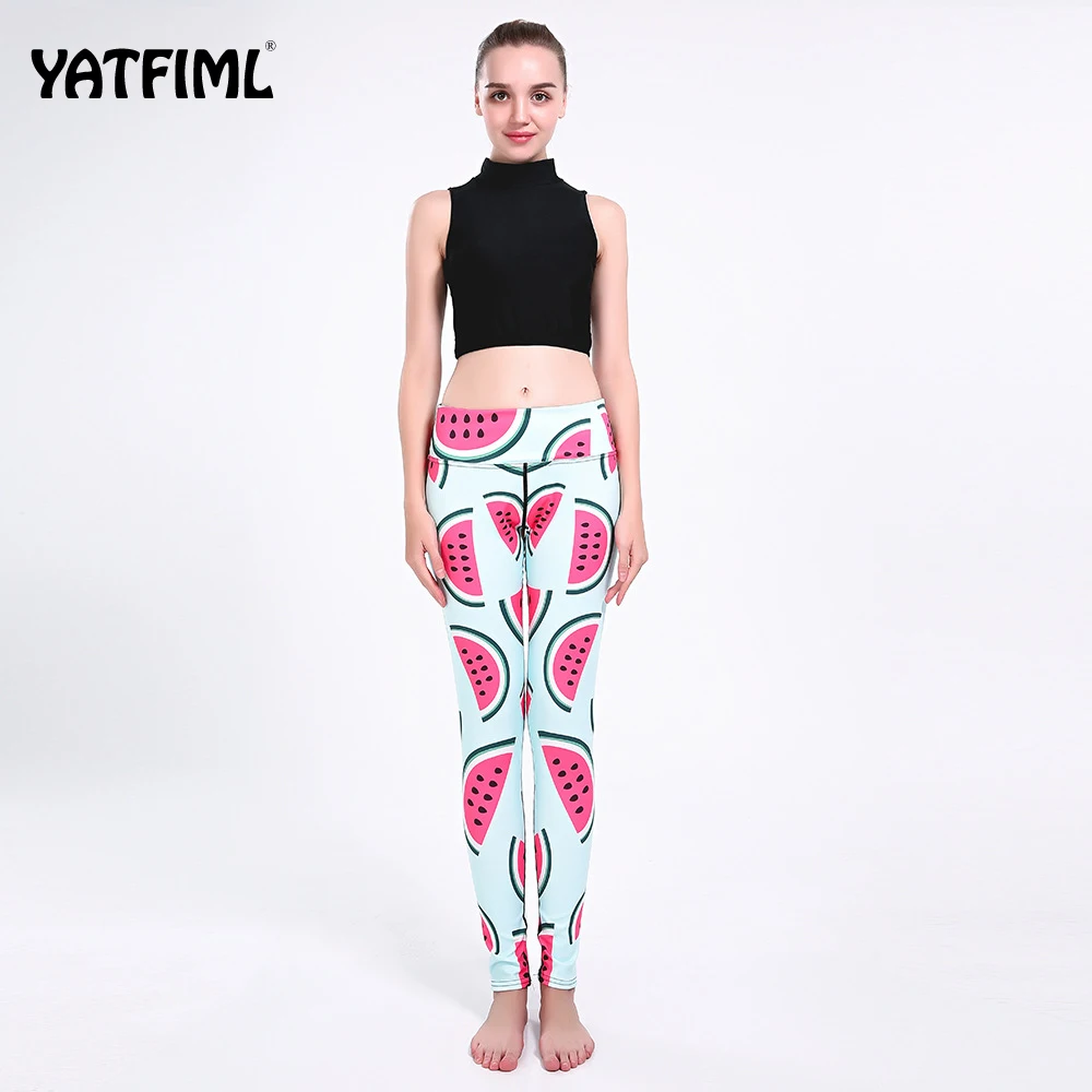 Леггинсы YATFIML для мам и я штаны с цифровым принтом девочек эластичные спортивные