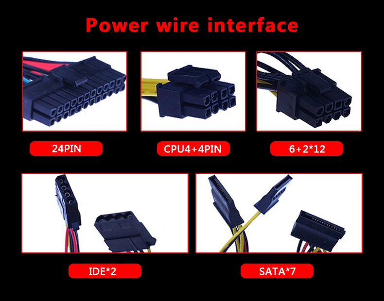 1800W ATX PC Power Supply 1800W блок для пк psu 12v 1800W Mining Power Supply Desktop PSU For rx470 rx480 rx570 Power PC