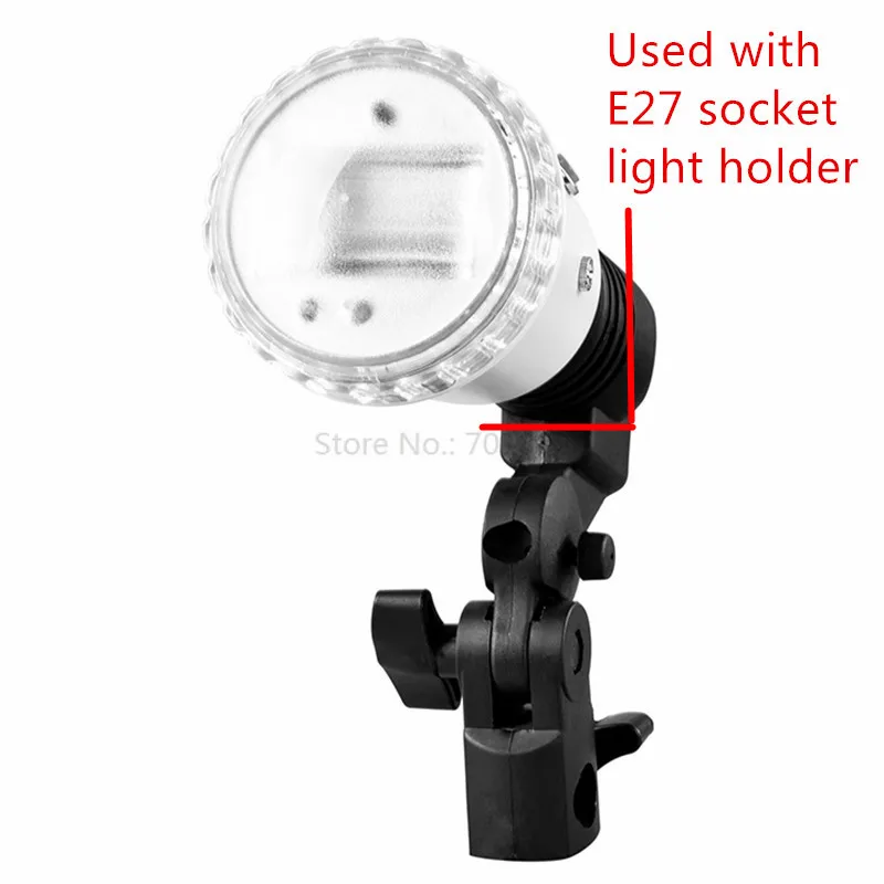 E27 розетка с одной головкой держатель лампы вспышка зонтик кронштейн фото