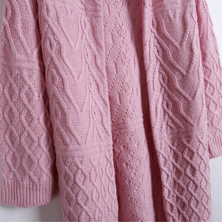 Autumn Women Causual Sweater Long-sleeved Loose Beaded Cardigan Female Knitted Open Stitch New Fashion Coats Outwear 2018 Jacket |