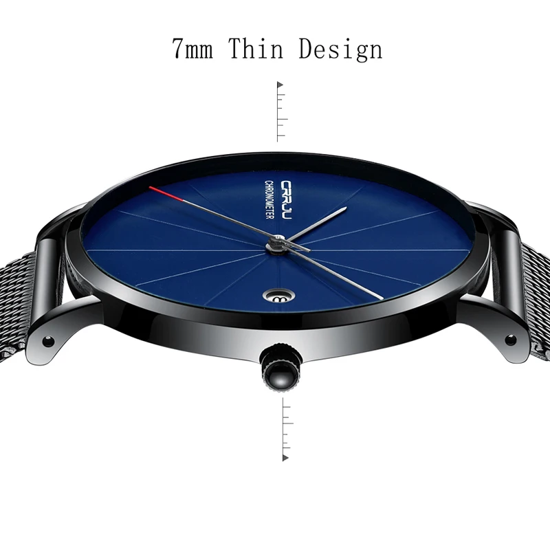 

Top Luxury Brand Men Watches Stainless Steel Display Calendar Fashion Casual ultra-thin Quartz Watch Business Relogio Masculino