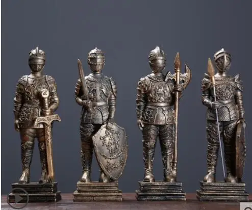Restoring ancient ways creative iron armour warrior out ambry children's room sitting clothing shop decoration world | Дом и сад