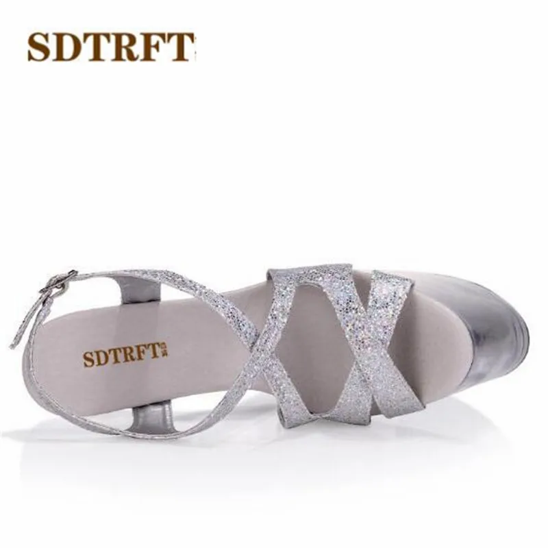 Женские сандалии SDTRFT на платформе открытый носок высокий каблук 15/20 см свадебная