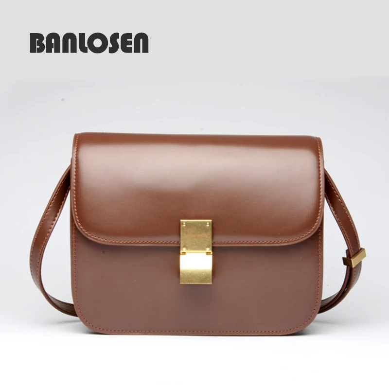 BANLOSEN брендовые маленькие сумки через плечо из натуральной кожи для женщин седло