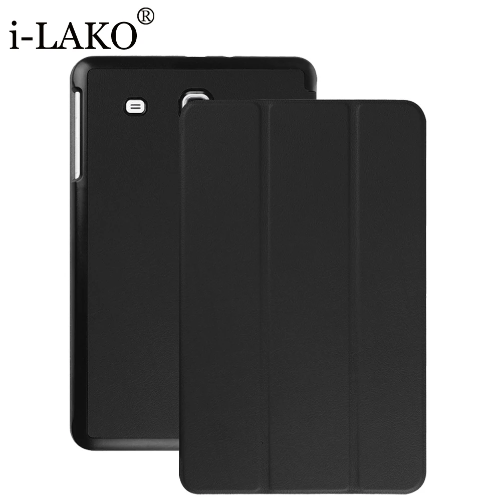 100 шт./лот кожаный чехол для Galaxy Tab E 9.6 Стенд искусственная кожа флип Кастер Smart Cover