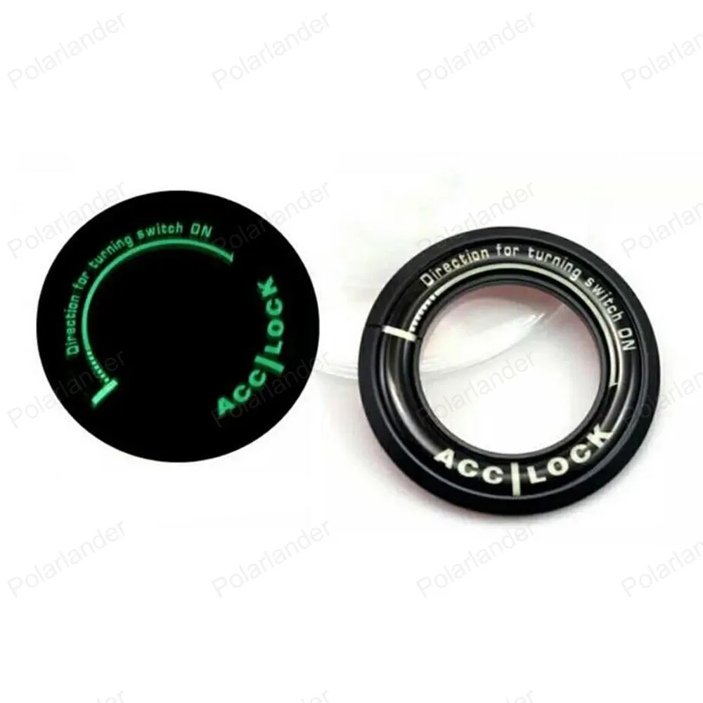 Светящаяся наклейка на зажигание кольцо для ключей запуска и остановки