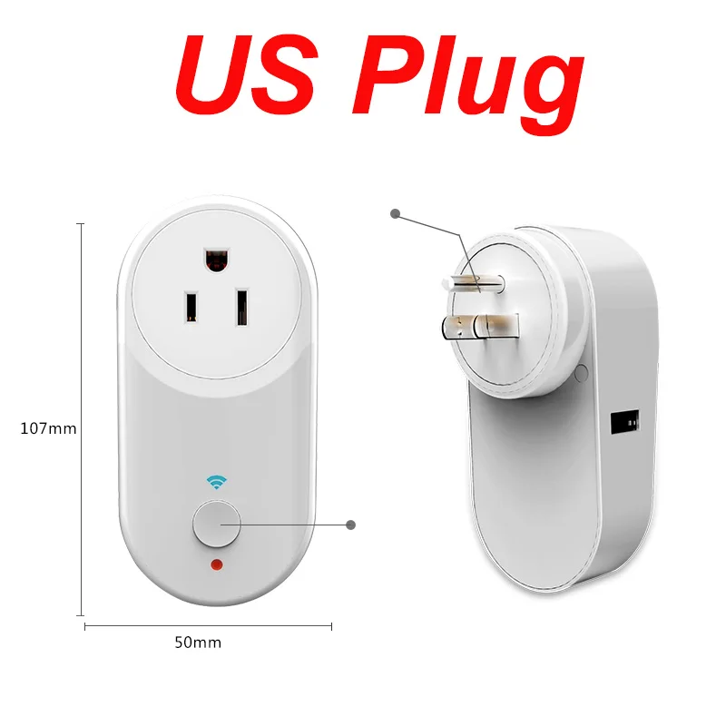 US Model Умный Штепсель Vhome 16A EU/UK/US USB Wifi с разъемом Alexa Google home Audio, беспроводное управление, умная розетка с телефоном Android ios - Тип: US Model