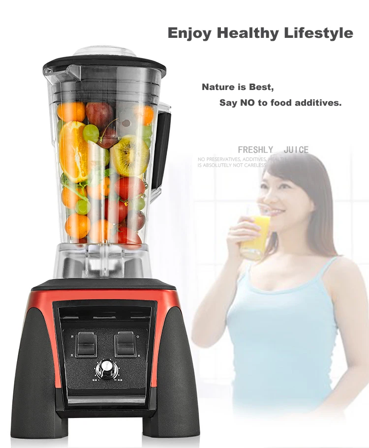 EU/US/UK/AU вилка BPA бесплатно 3HP 2200 Вт Сверхмощный коммерческий блендер, миксер, соковыжималка, высокая мощность, Кухонный комбайн, для приготовления льда, смузи, бара, фруктов