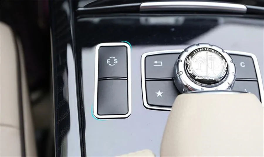 Автомобильная накладка на центральный пульт ES наклейка рамку для Mercedes Benz E Class W212