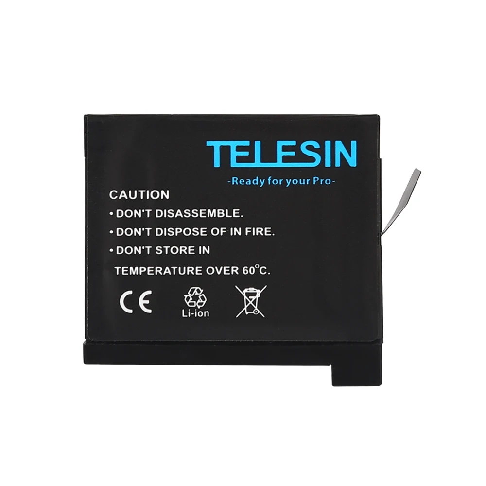TELESIN 1 шт. 1200 мАч литиевая аккумуляторная батарея сменные батареи аккумулятор для