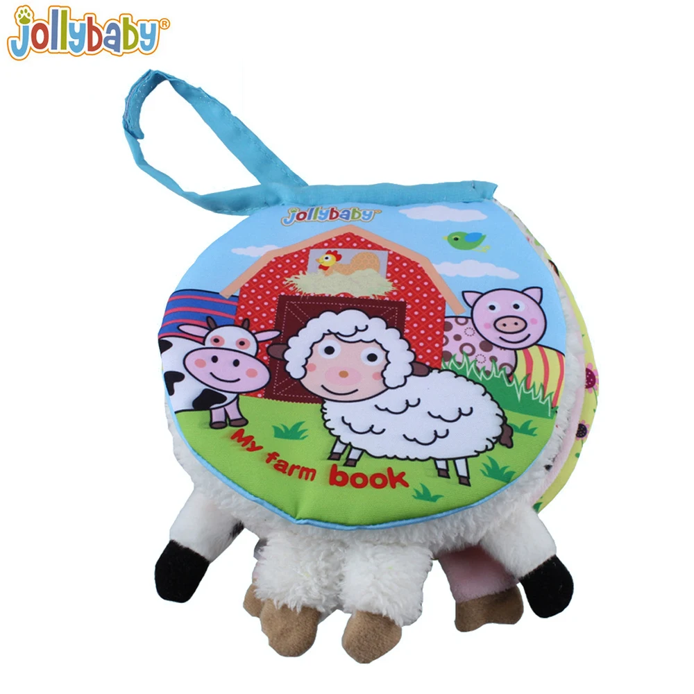 

Jollybaby книга из ткани о животных Спортивная книга детская игрушка ткань развивающие книги обучение и образование разворачивающиеся книги