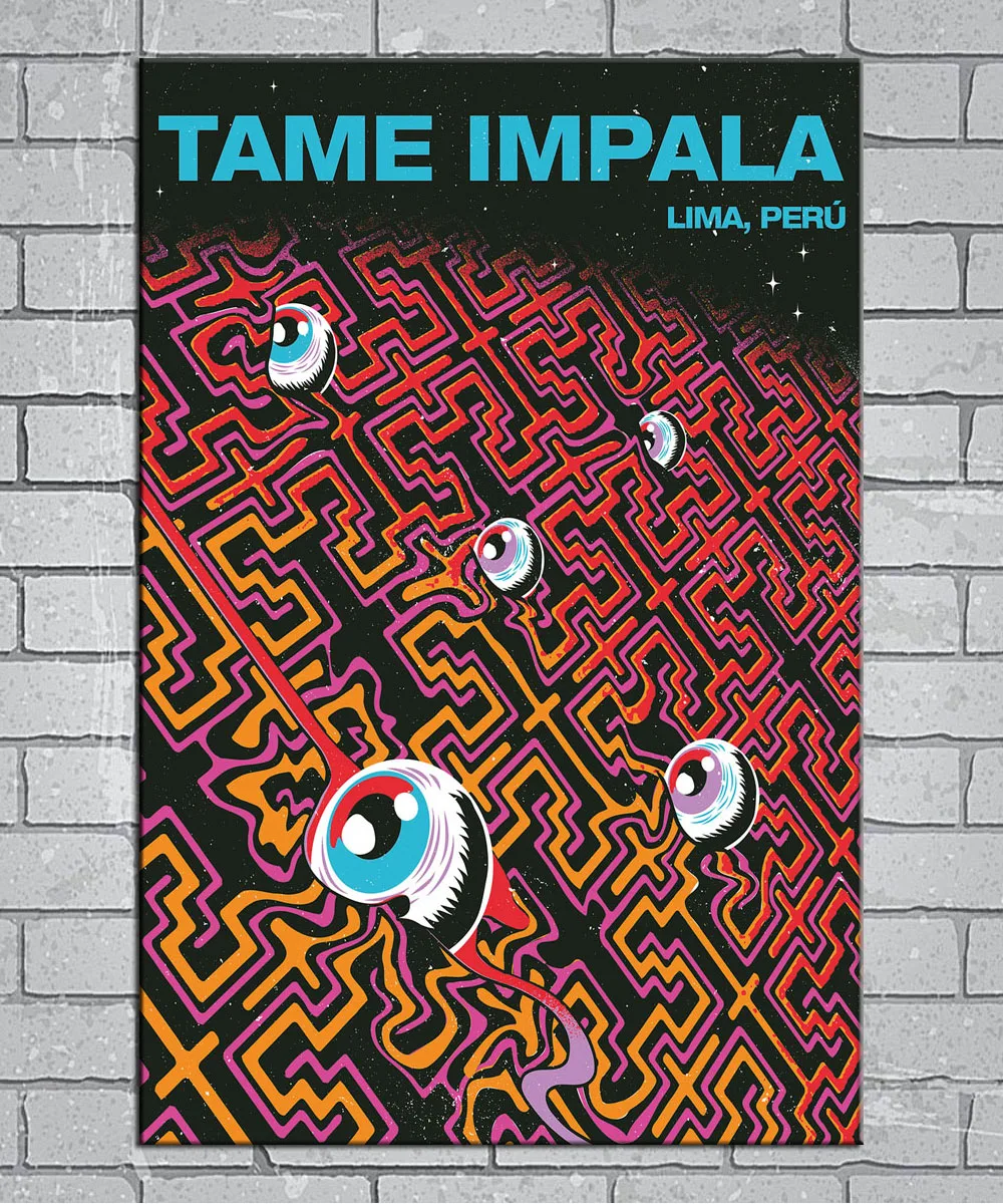 Tame Impala Psychedelic светильник холст на заказ постер 24x36 27x40 дюймов домашний декор N848|home