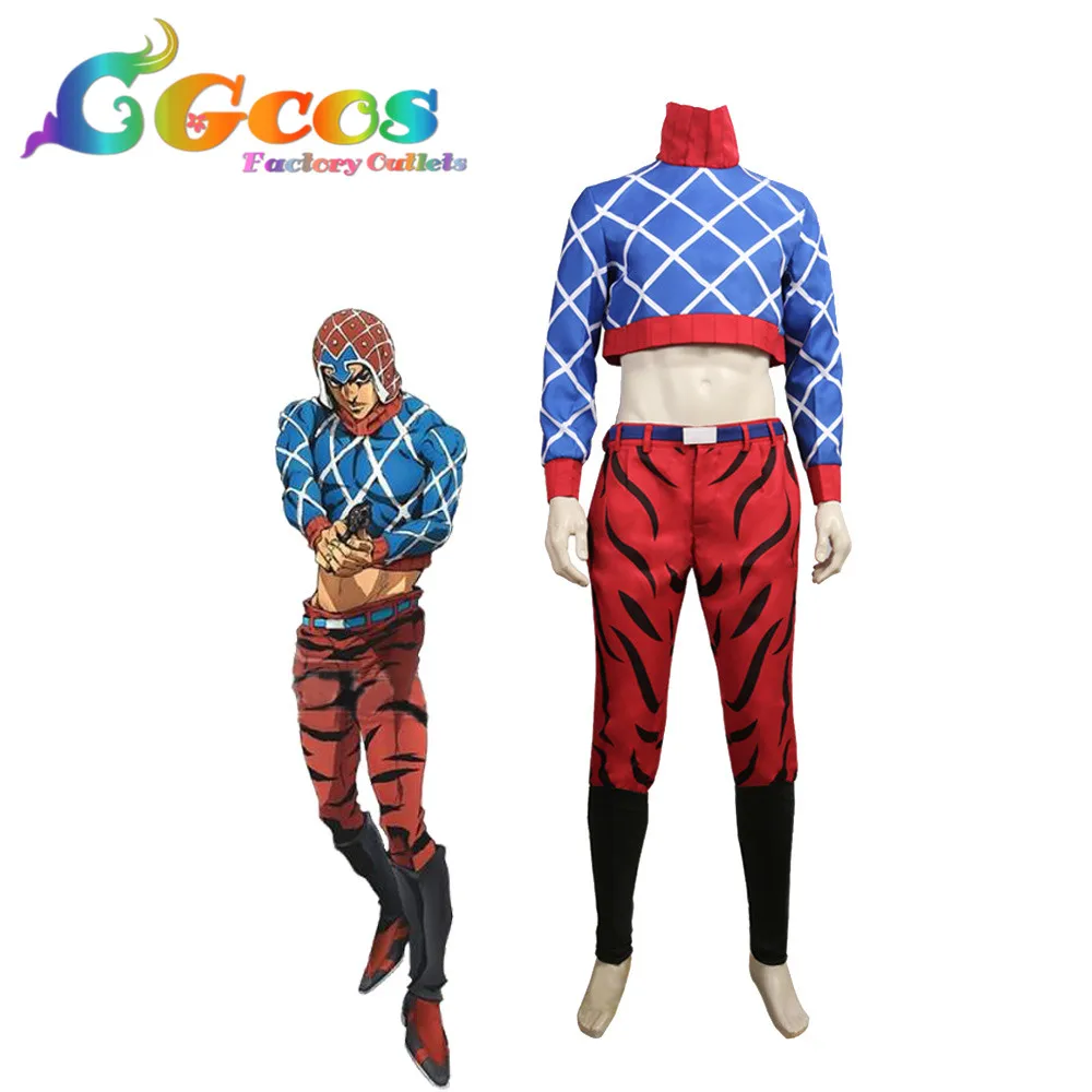CGCOS Косплэй костюм JoJo невероятное приключение: Vento Aureo Золотой ветер Гвидо Mista