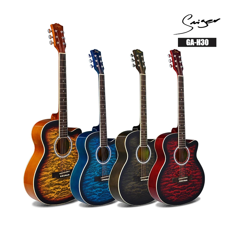 Гитара акустическая электрическая стальная струна 40 дюймов A Body гитара 6 струн