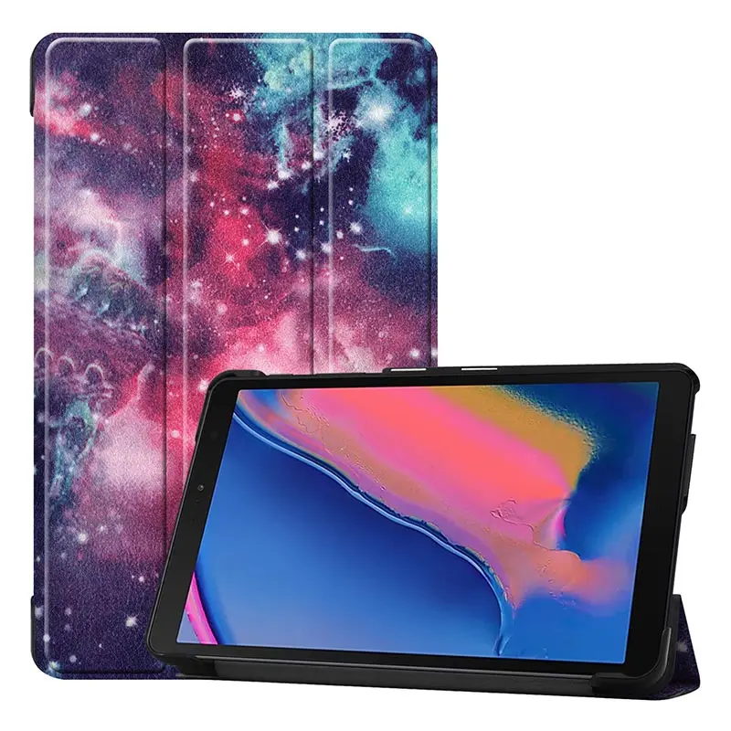 Galaxy Чехол для samsung Galaxy Tab A, 8,0 дюймов, S, ультра тонкий кожаный чехол с магнитной подставкой для Galaxy Tab, SM-P200, SM-P205, Funda - Цвет: Galaxy