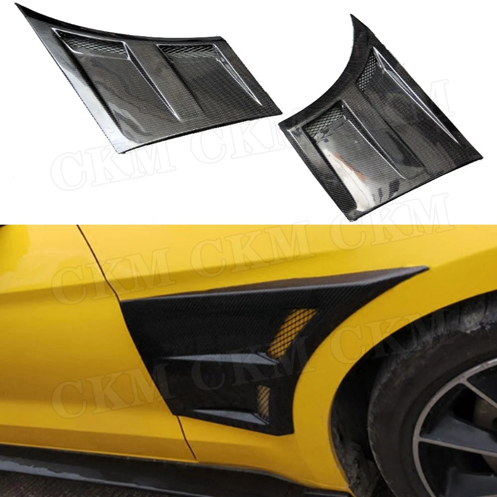 2 шт./компл. углеродное волокно боковое крыло ребристая отделка для Ford Mustang Coupe
