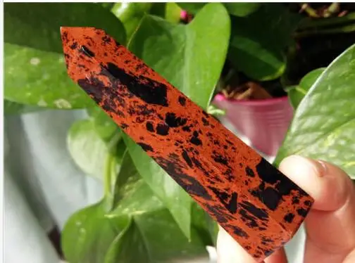 Горячая Распродажа натуральный красный обсидиановый кварцевый кристалл