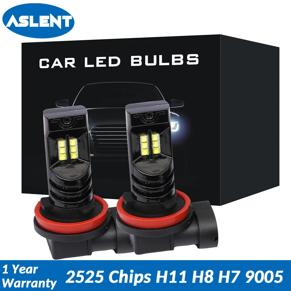Aslent 2 шт. светодиодный фонарь светодиодный лампы H11 H8 H9 H7 H4 HB3 HB4 9005 9006 Авто фары Аксессуары для автомобилей Angel Eyes вождения DRL лампа 6500 k белый 12 V