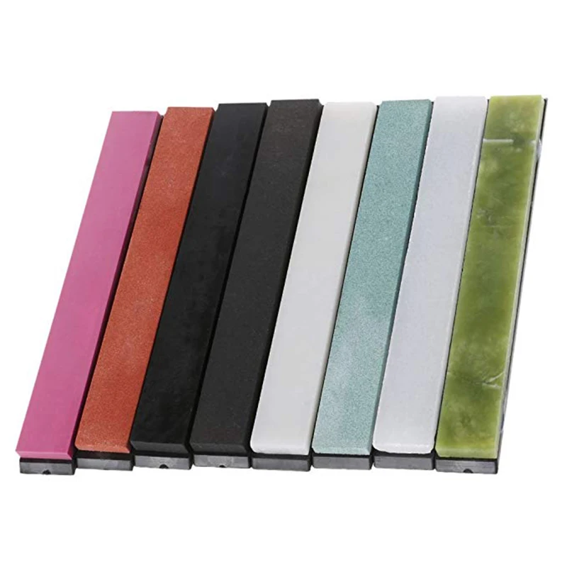 

UPORS 8Pcs/Set Sharpening Stone 200#~10000# Grit Knife Sharpener Stone with Non-slip Base Whetstone for Knife Sharpening System