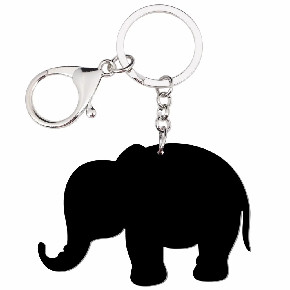 Bonsny акриловые брелки-цепочки для ключей Jungle Elephant женщин и девочек сумка вождения