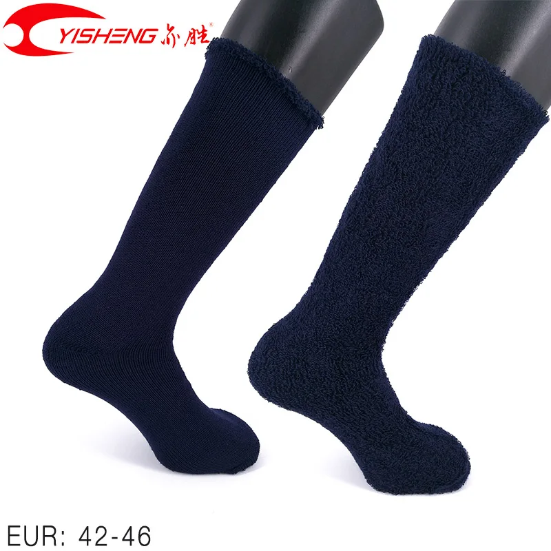 Navy EUR 42-46 YISHENG носки из мериносовой шерсти для работы зимой; очень плотные и сохраняющие тепло; высокое качество - Цвет: Navy EUR 42-46