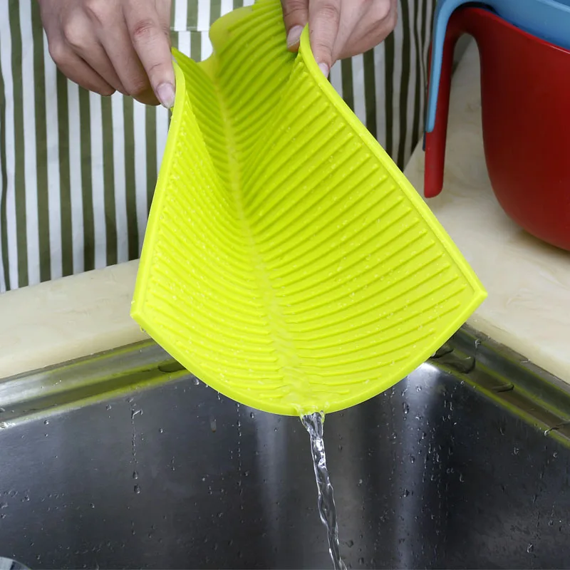43*33CM 324G Big Portable Useful Non-Toxic New Design Silicone Dish Drying Mat Filter filter water Bowl mat anti-slip | Дом и сад