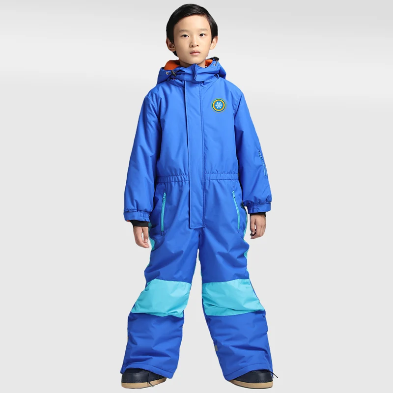 Коллекция 2017 года цельный водонепроницаемый лыжный костюм для мальчиков Детский