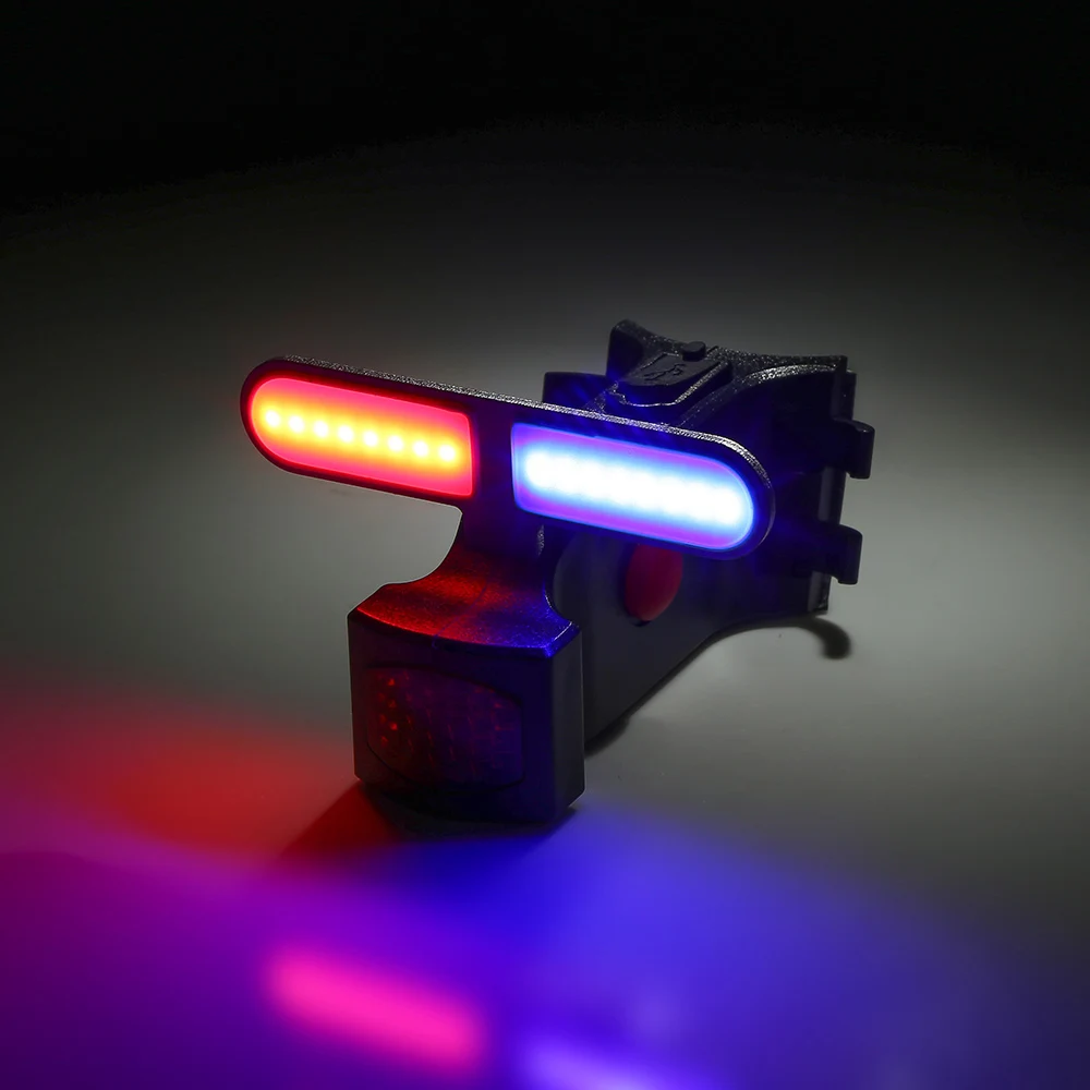 Зарядка через usb велосипед светильник велосипедный светодиодный фонарь светильник Велоспорт красные, синие светодиодные лампы велосипед аксессуары хорошо светильник ing Предупреждение для безопасной езды