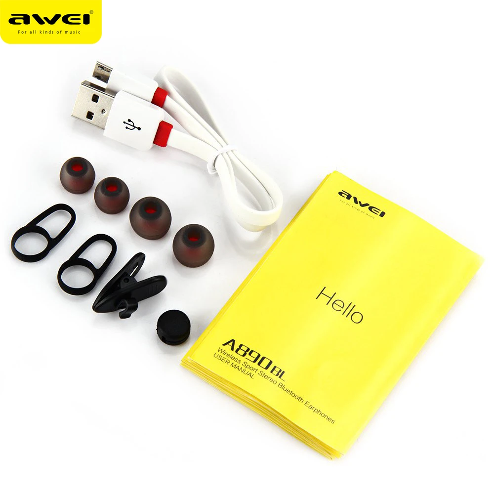 Awei Blutooth Спортивная гарнитура в ухо беспроводные наушники Auriculares Bluetooth для вашего