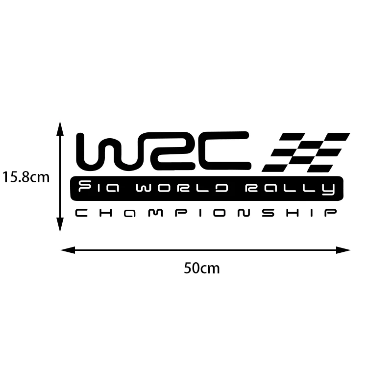 LOEN 2 шт.! Водонепроницаемый красно черный белый стикер WRC World Rally Championship спортивный